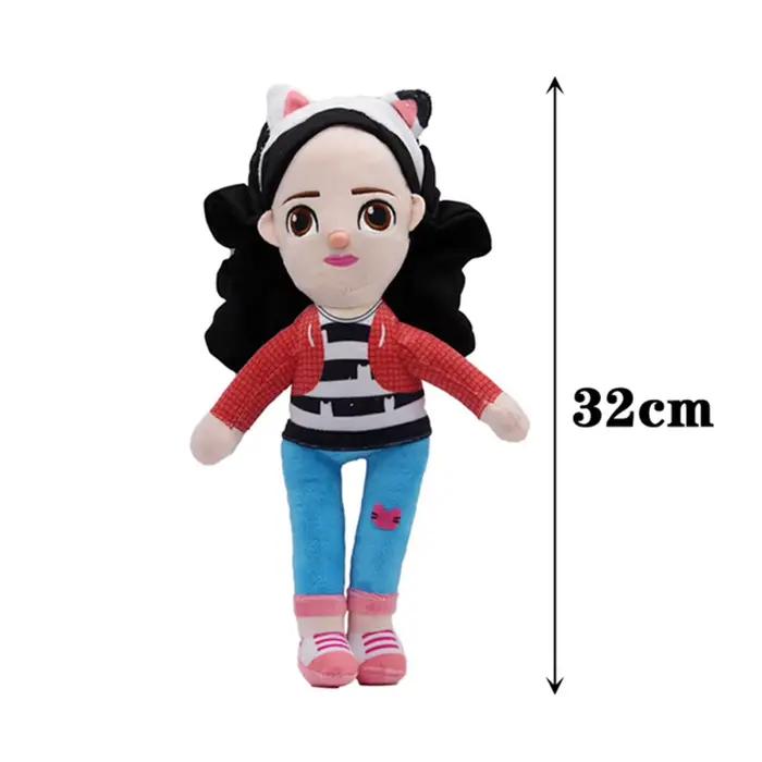 Nouveau Gabbys maison de poupée en peluche Mercat dessin animé animaux en peluche chat souriant voit