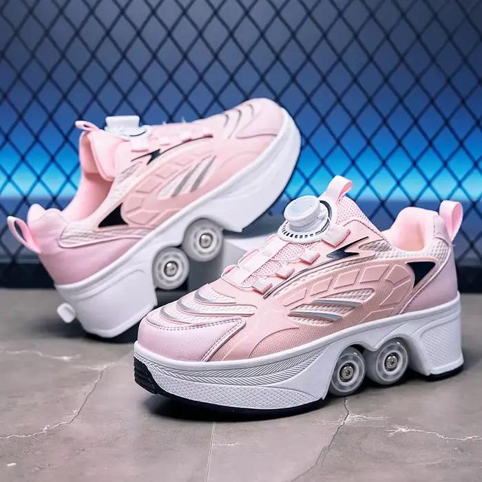 Grands patins à roulettes à quatre roues pour enfants, cadeaux 2026, nouveaux patins à roulettes rét