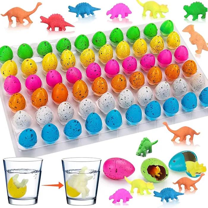 Mini œuf de dinosaure à couver, 10/20/60 pièces, œufs craquelés colorés, jouets amusants pour enfant