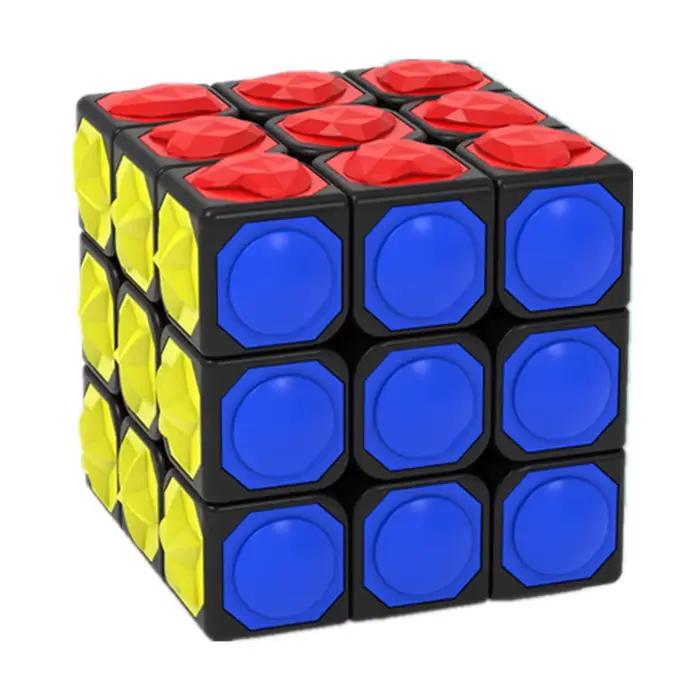 Yongjun Tactile/Spades 3x3 Magic Cube, surface concave convexe tactile, cube magique YJ, puzzle amus
