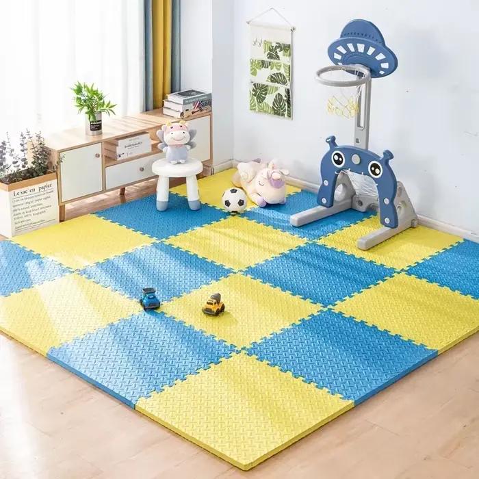 8/16 pièces tapis de jeu pour bébé sans BPA tapis en mousse souple imbriqués adapté à la zone de jeu