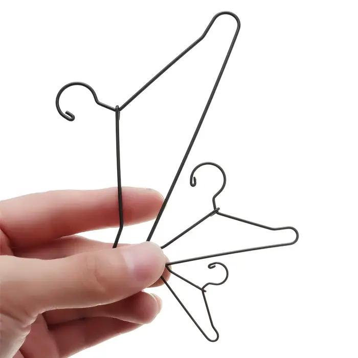 Cintres de poupée en métal, 10 pièces, Mini cintre mignon pour poupées, accessoires pour garde-robe,