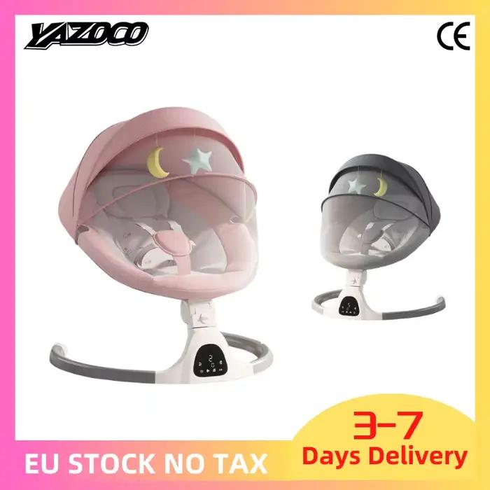 Berceau Électrique Bluetooth pour Bébé avec Moustiquaire, Chaise Berçante Musicale Bluetooth, Lit Bé