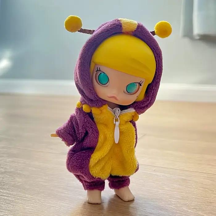 Nouveau OB11 vêtements mignon Animal en peluche Onesie ange pyjamas Homewear pour Ob11,obitsu 11,mol