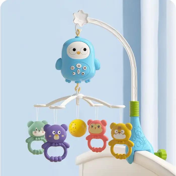 Cloche de berceau pour bébé, jouets musicaux, Mobile avec Projection de lumières pour nourrissons de