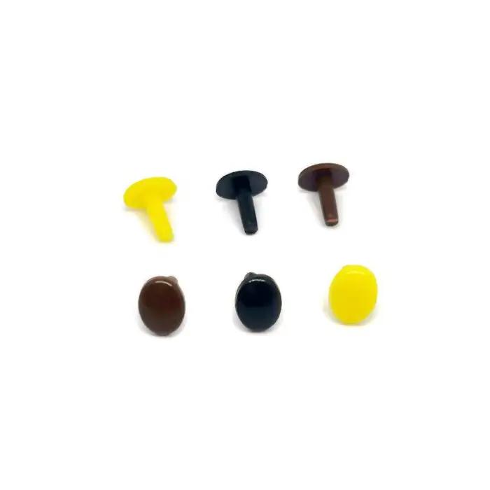 Yeux d'animal ovales en plastique, jaune/marron/noir, 20 pièces, ours en peluche artisanal, jouet au