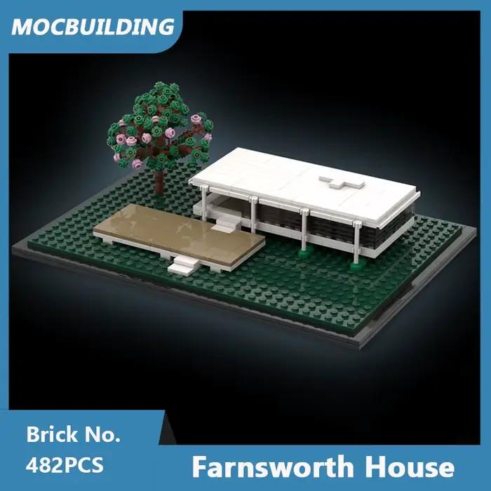 Blocs de construction MOC Farnsworth maison modèle 21054 la maison blanche Alternative bricolage bri