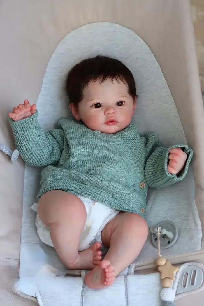 Jouet de nouveau-né réaliste fait à la main Meadow Reborn, beurre de bébé fille, peau peinte en 3D,