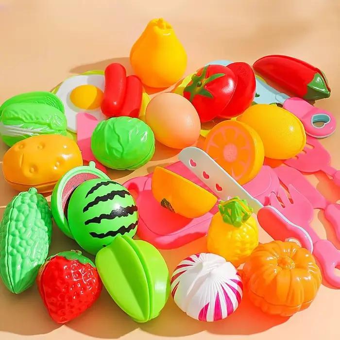 25 pièces ensemble bricolage fruits coupe musique jouet Simulation légumes fruits et légumes jouet p