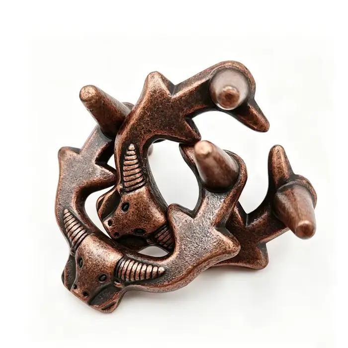 Cadeaux originaux, puzzles en métal en forme de tête de bœuf, casse-tête éducatif, jouets de résolut
