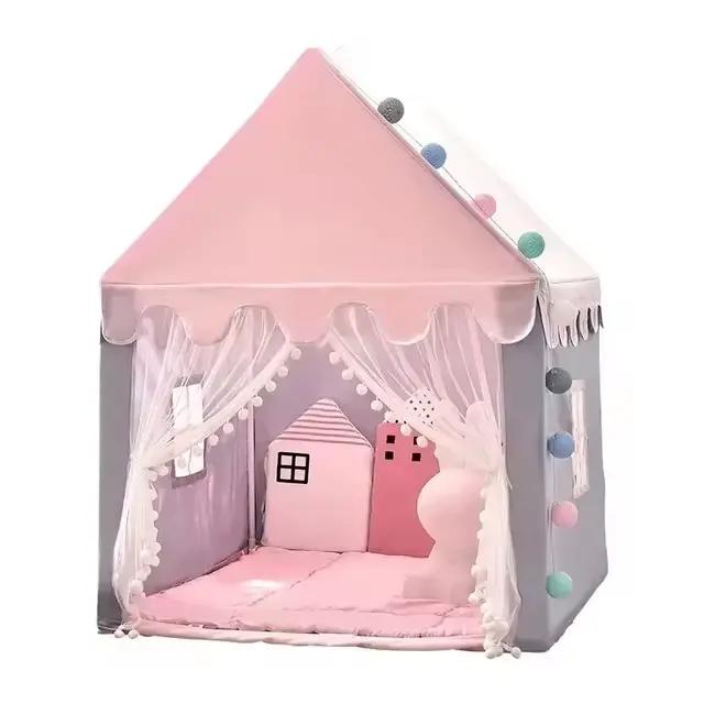 Tente pour enfants jeux d'intérieur et d'extérieur jardin Tipi château de princesse pliant Cubby jou