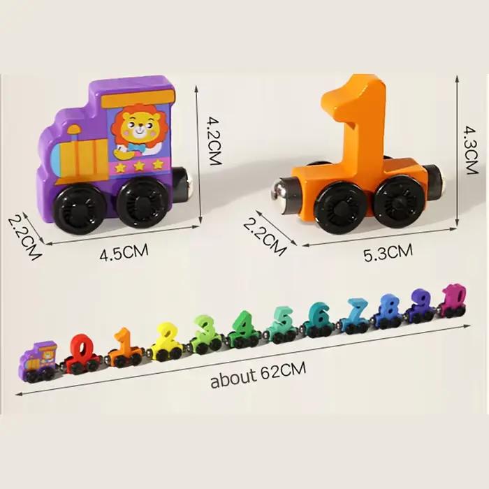 Jouets de pêche magnétiques, ensemble de jeu pour enfants, canne à pêche en bois de dessin animé Mon