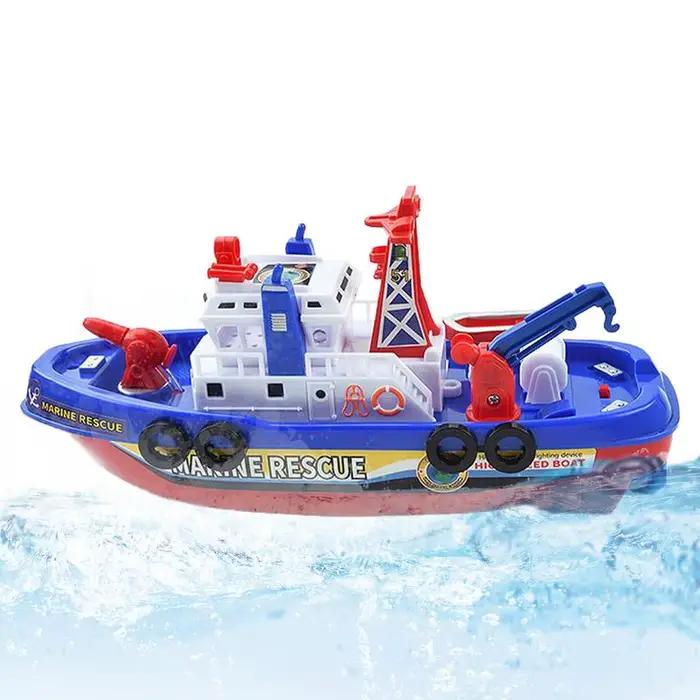 Bateaux jouets pour baignoire, bateau à feu électrique, jouets pour tout-petits, jeux d'eau, bateau