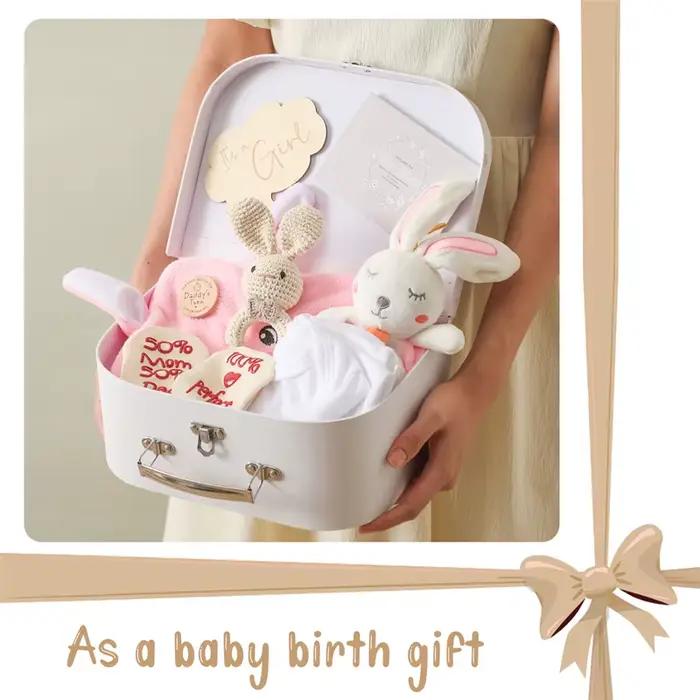 Couverture en coton double face pour bébé, cartes ATA Lestones pour nouveau-né, jouet hochet au croc