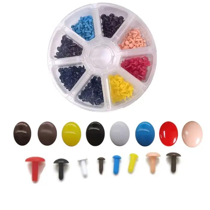 Yeux ovales Amigurumi pour Crochet marron/bleu/noir/jaune/rose/rouge 1 boîte/320 pièces