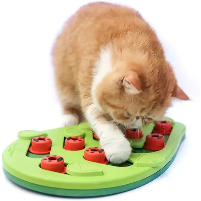 Puzzle et jeu pour la journée pluvieuse – Puzzle interactif pour friandises pour chat, jouets pour c
