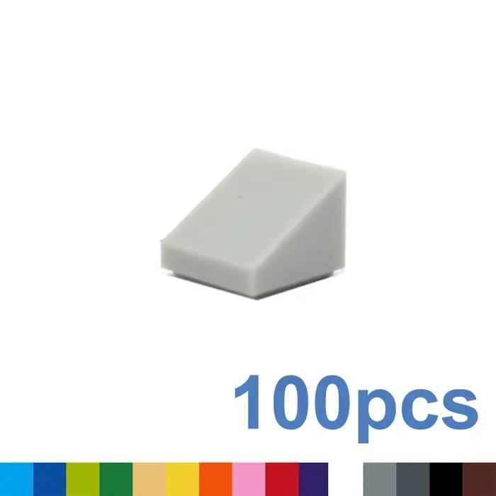 Blocs de construction pour enfants, 100 pièces, briques biseautées lisses, 1x1, taille créative éduc