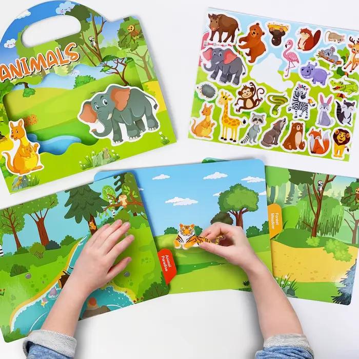 Nouveaux enfants scène réutilisable autocollants mignons bricolage Puzzle autocollant jeux livres de