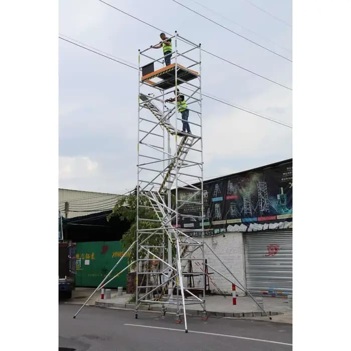 Tour d'échafaudage en aluminium de 6 mètres, échafaudage mobile en aluminium de 10 m pour travaux de