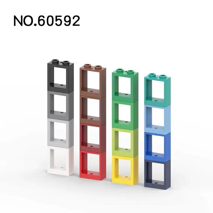 20 piècesMOC pièces 60592 79128 fenêtre 1x2x2 avant plat briques compatibles bricolage blocs de cons