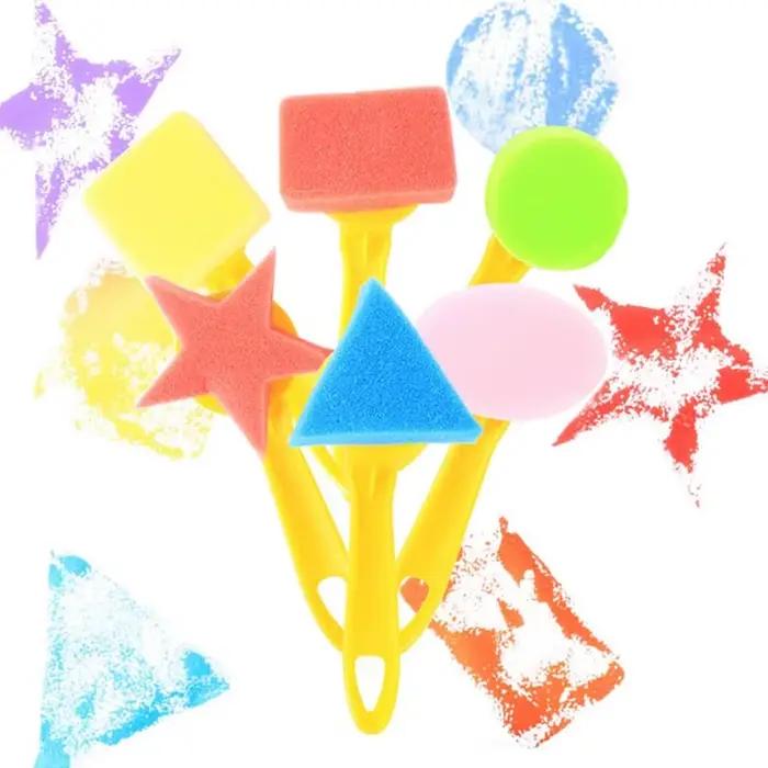 Ensemble de brosses éponge Graffiti pour enfants, jouets de dessin, sceau en forme de balai, brosse