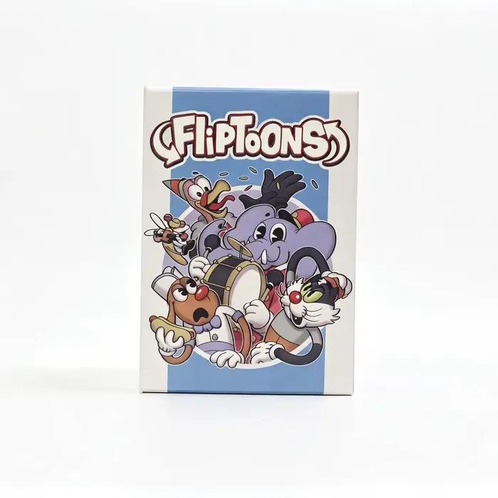 Jeu de société FlipToons | un jeu de cartes animé de construction de deck! | Jeu familial facile