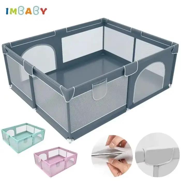 Parc pour bébé 150x180CM, barrière de sécurité pour enfants, clôture pour aire de jeux antidérapante