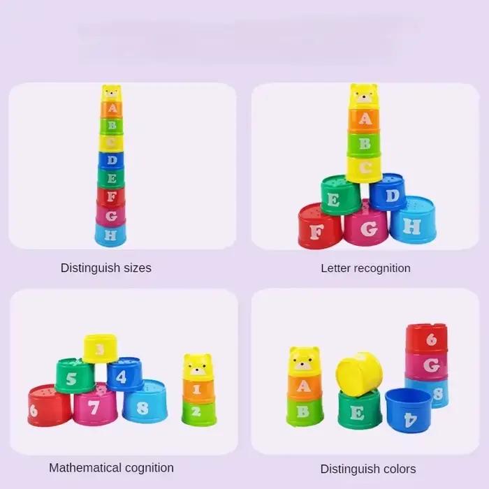 Enfant cerveau réponse bataille pli tasse main vitesse compétition pli tasse bébé pile jeu éducation