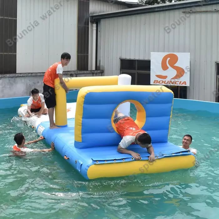 Parc d'attractions gonflable commercial, parc aquatique gonflable, jeux aquatiques gonflables pour e