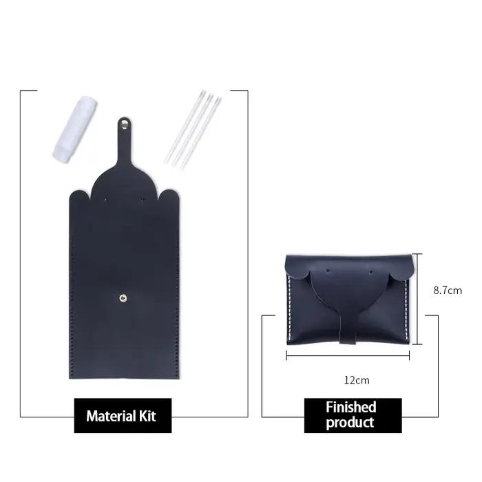 Kit de fabrication de porte-monnaie en PU DIY, style décontracté, couleur unie, style dessin animé,