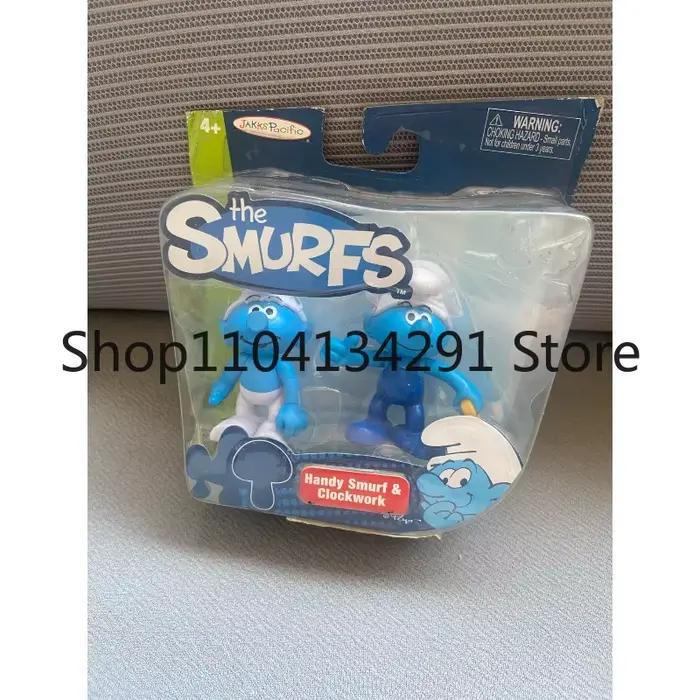 Figurine originale des Smurfs en forme de maison champignon, ornement décoratif, objet de collection