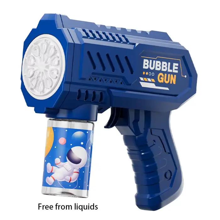 Nouveau pistolet à bulles électrique d'astronaute poreux, jouet pour enfant, Machine à bulles, souff