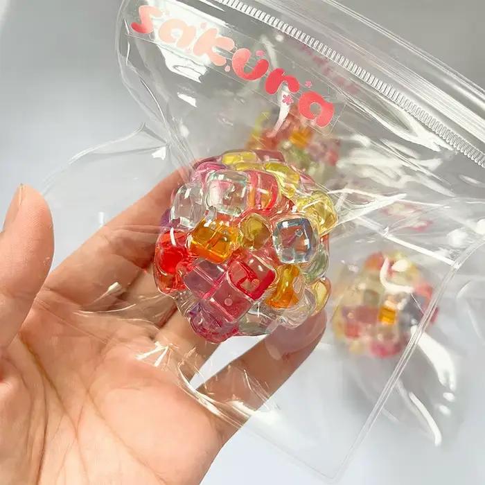 Boules Squishy en perles de glace, jouet anti-Stress, jouets sensoriels Super doux pour enfants et a