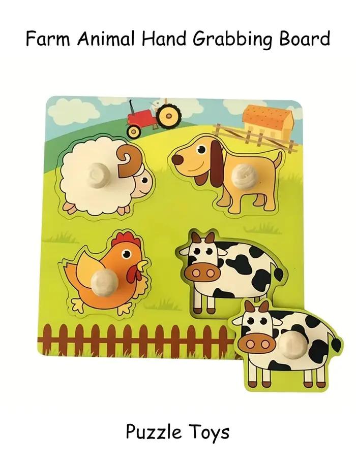 Puzzle animaux de la ferme pour enfants, jouets intelligents, éveil des enfants, éducation précoce,