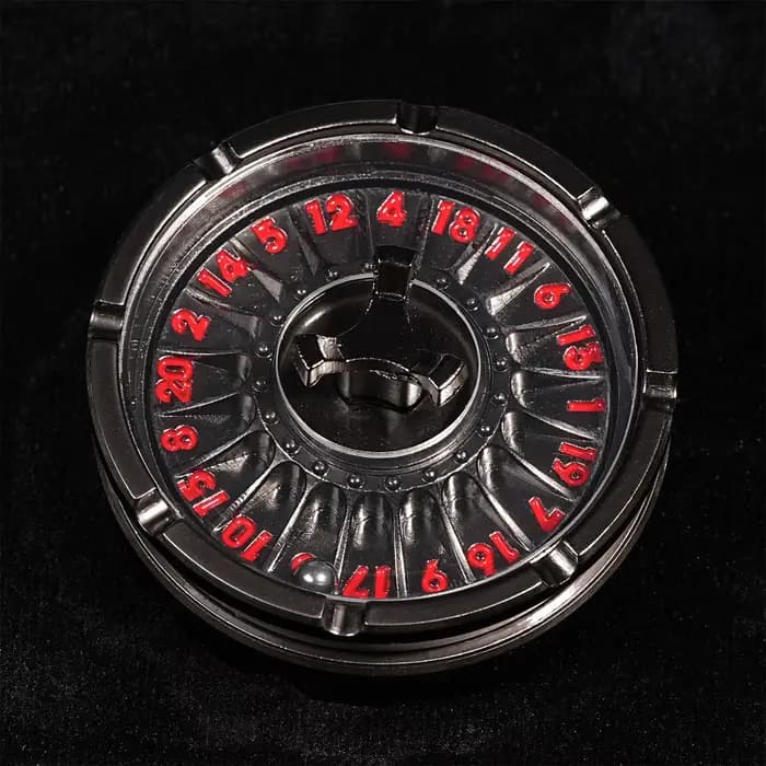 DND dés D20 noir rouge doigt roue rotative dés D & D jeu de société donjons Dragons TRPG polyédrique