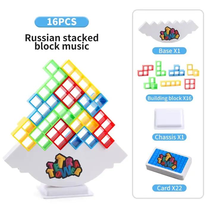 Tour Tetris 3D, jouets empilables d'équilibrage, jeux de société pour enfants, assemblage de planche