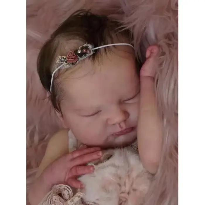 Poupées Bebe Reborn Quinlyn en vinyle souple, accessoires de jouet bricolage, pièces de beurre, 18 p