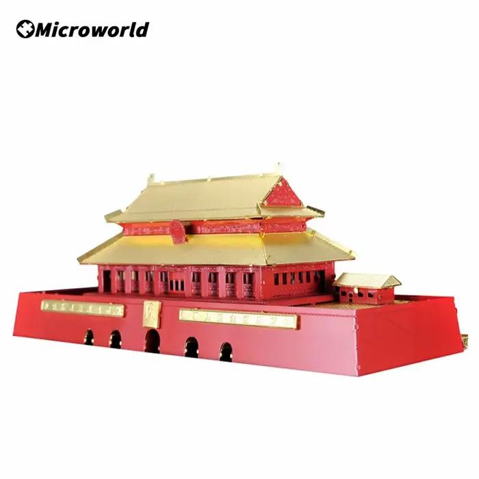 Microworld 3D métal style Puzzles jeux célèbres tour bâtiments modèles bricolage assembler Kit puzzl