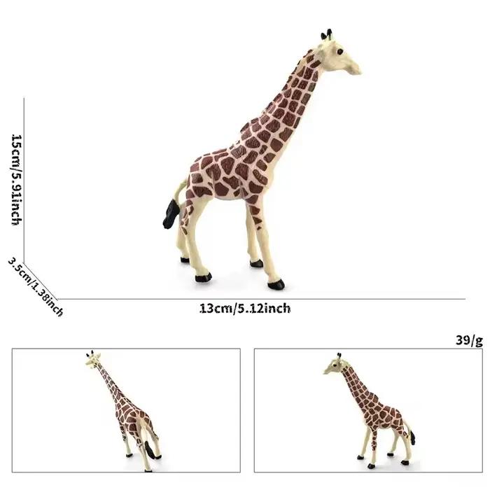 Jouet pour enfant Simulation Animal sauvage éléphant Lion Graffe ours brun Figurines d'action faune