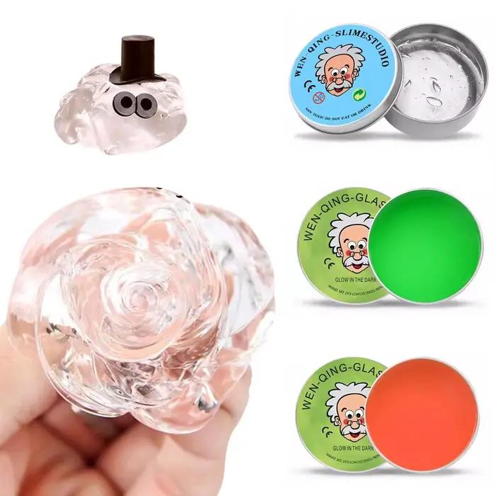 Jouets de décompression liquides non-newtoniens colorés, pâte à modeler transparente et élastique, n