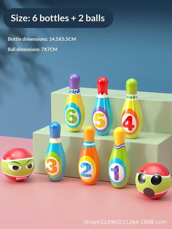 Ensemble de jeu de bowling éducatif pour tout-petits, jeu de balle intérieur/extérieur, interactif p