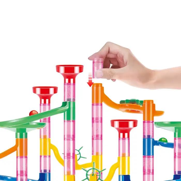 Blocs de construction de piste de course en marbre pour enfants, labyrinthe 3D, rouleau de balle, jo