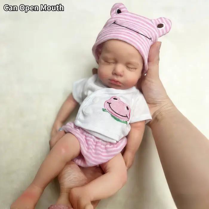 OtardDolls Loulou, poupée Reborn à bouche ouvrable, corps entier en silicone souple, poupée bébé gar