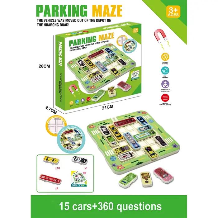 Jeu de puzzle de stationnement, voiture magnétique, jouet avec défis de la circulation 360/750 pour