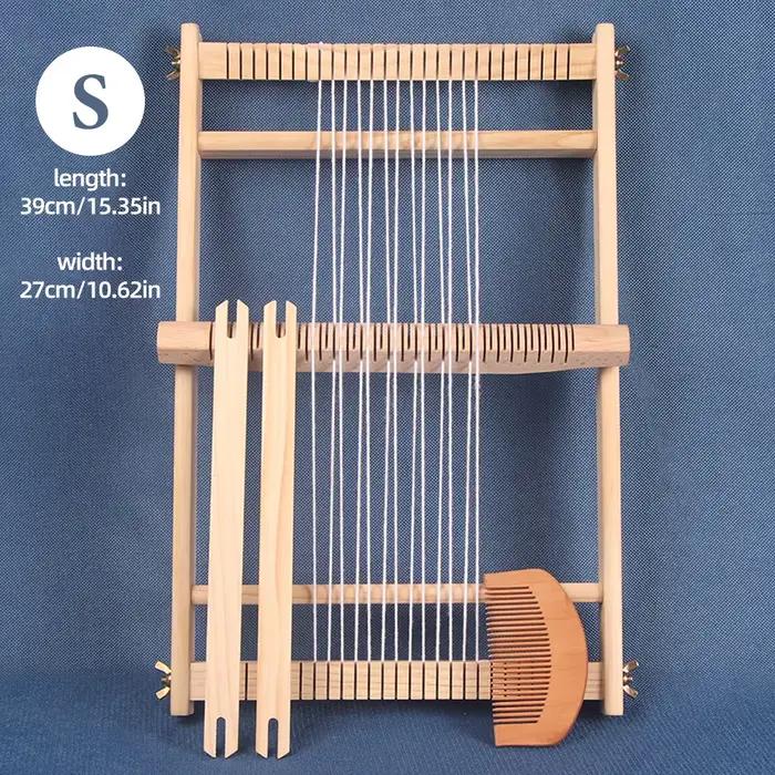 Métier à tisser multi-artisanat en bois QJH 19,6" de longueur x 15,3" de largeur Cadre Barre d'h