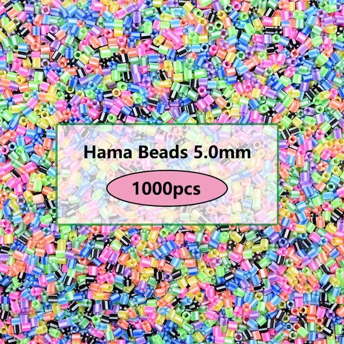 Nouvelles couleurs 1000 pièces/paquet 5mm Hama perles Puzzle jouets éducatifs Juguetes 3D Puzzles Pu