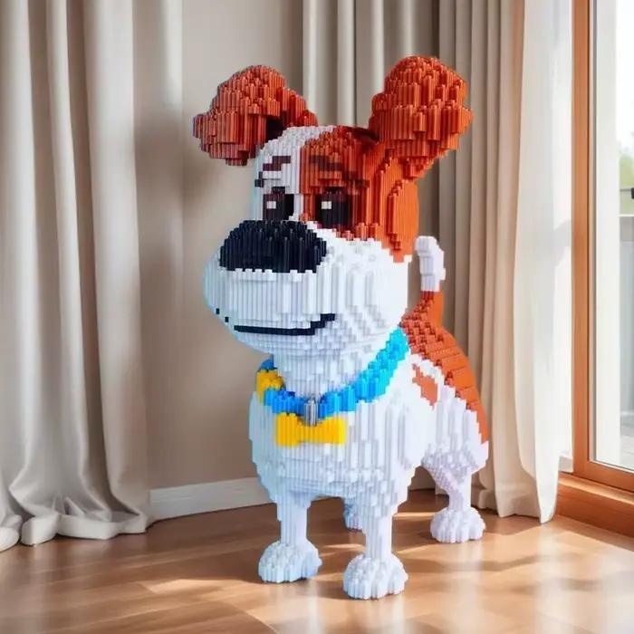Mini jouet de construction pour chien, 3698 pièces, Puzzle de bricolage mignon, conception de pixels