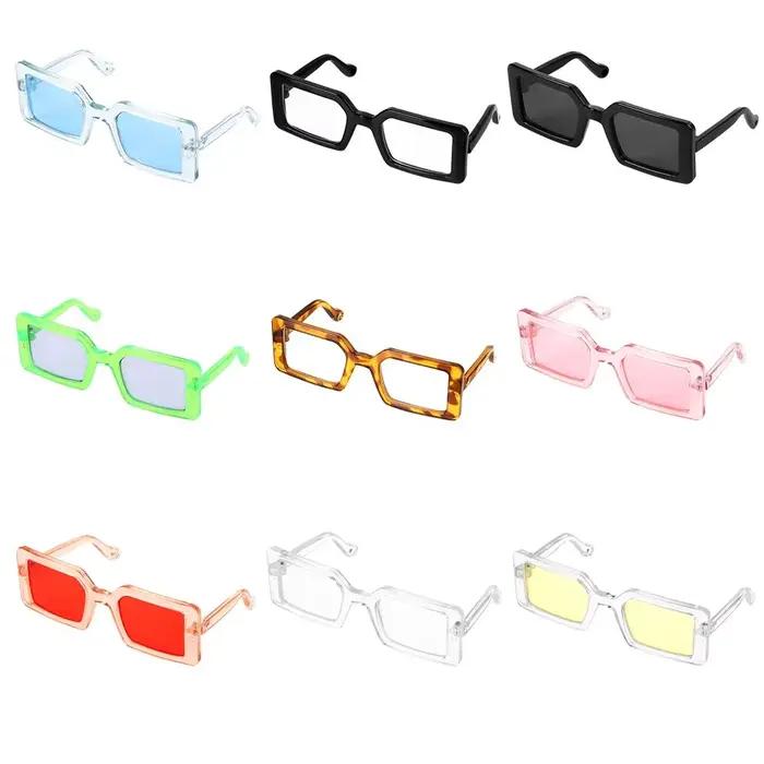Lunettes de poupée rétro en plastique, Triangle Miniature, lunettes de soleil rectangulaires pour pe