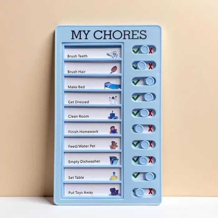 Tableau des tâches multi-enfants respectueux de TDAH – Tableau de liste de contrôle visuelle avec ca