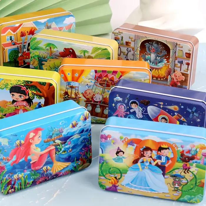 Nouveaux enfants 60 pièces Puzzle en bois enfants dessin animé Animal véhicule bois jouet Puzzle béb
